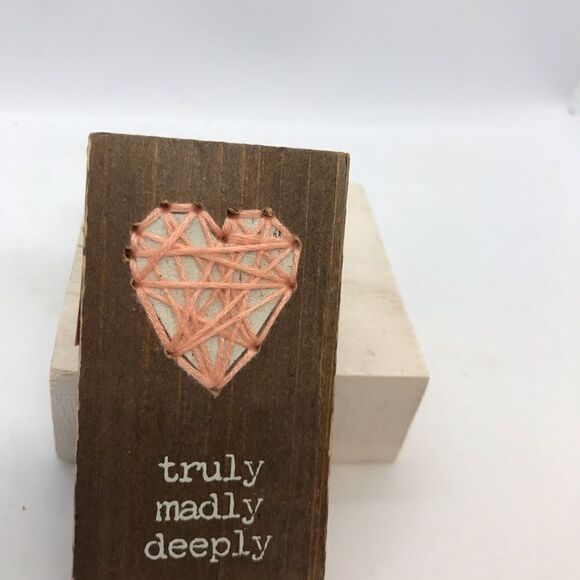Heart Wood Magnet Set Primitives by Kathy Pink NWT - Picture 2 of 8